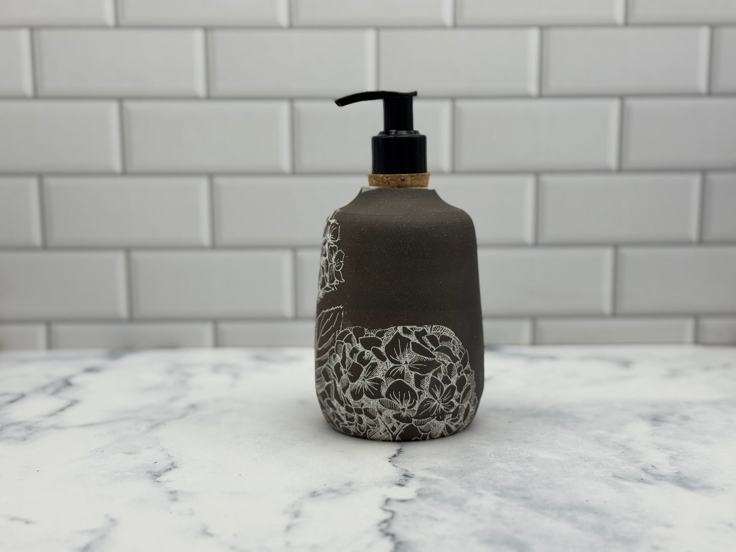Hydrangea Soap Pump