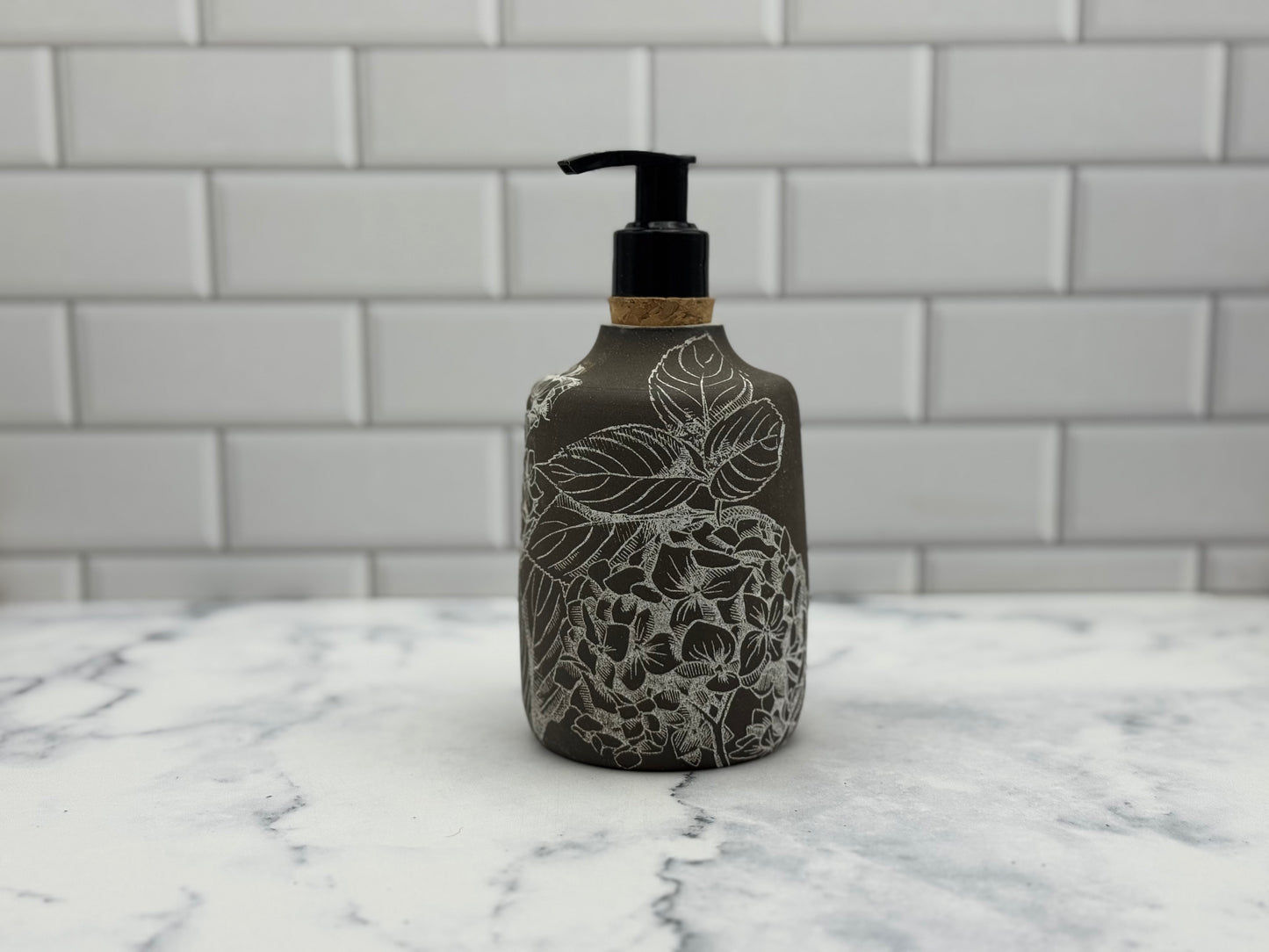 Hydrangea Soap Pump