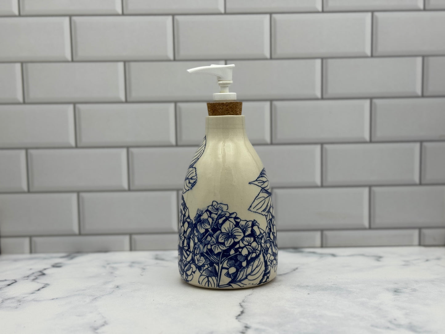 Hydrangea Soap Pump