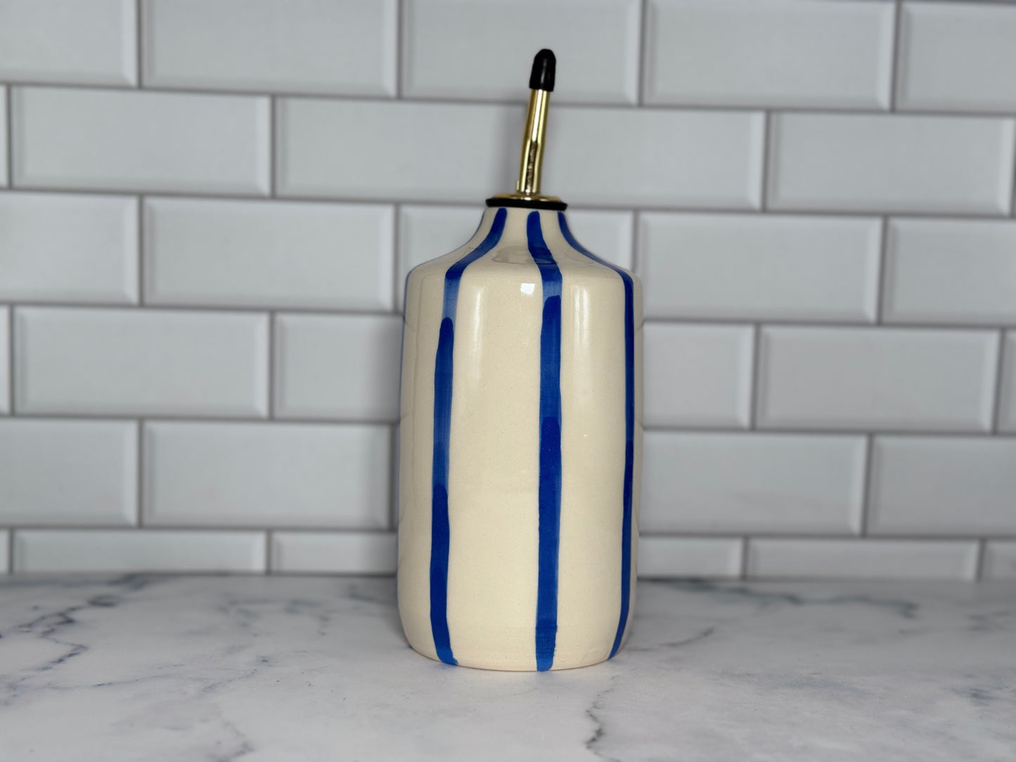 Striped Kitchen Oil Bottle