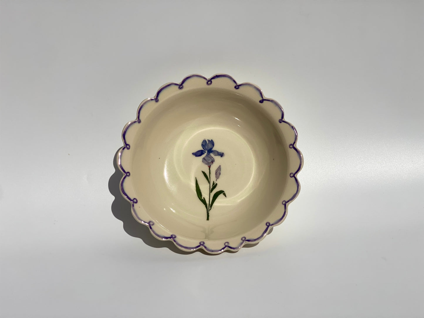Scalloped Iris Bowl