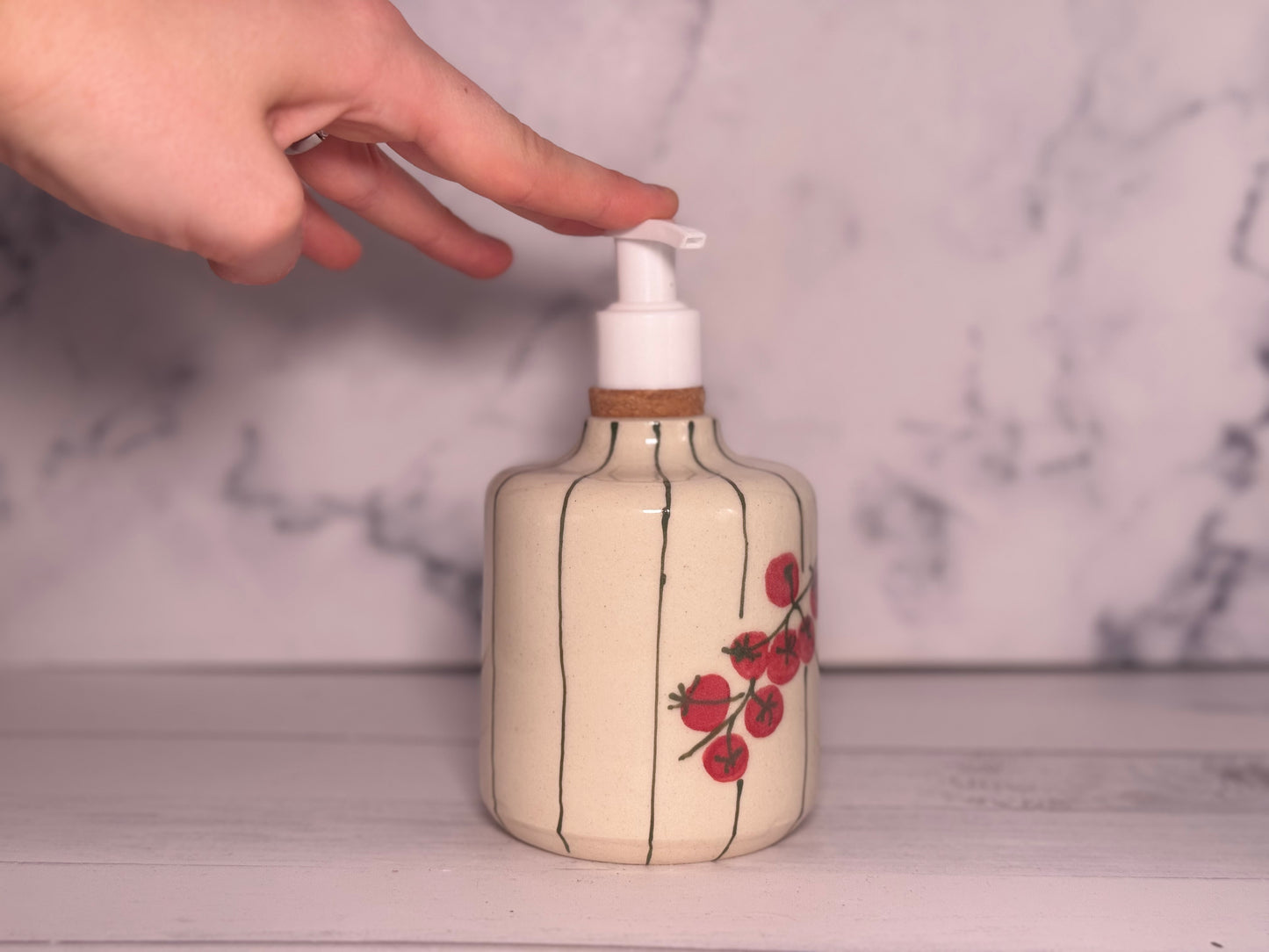 Tomato Striped Soap Pump