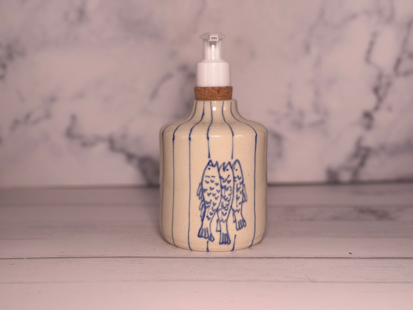 Fish Striped Soap Pump