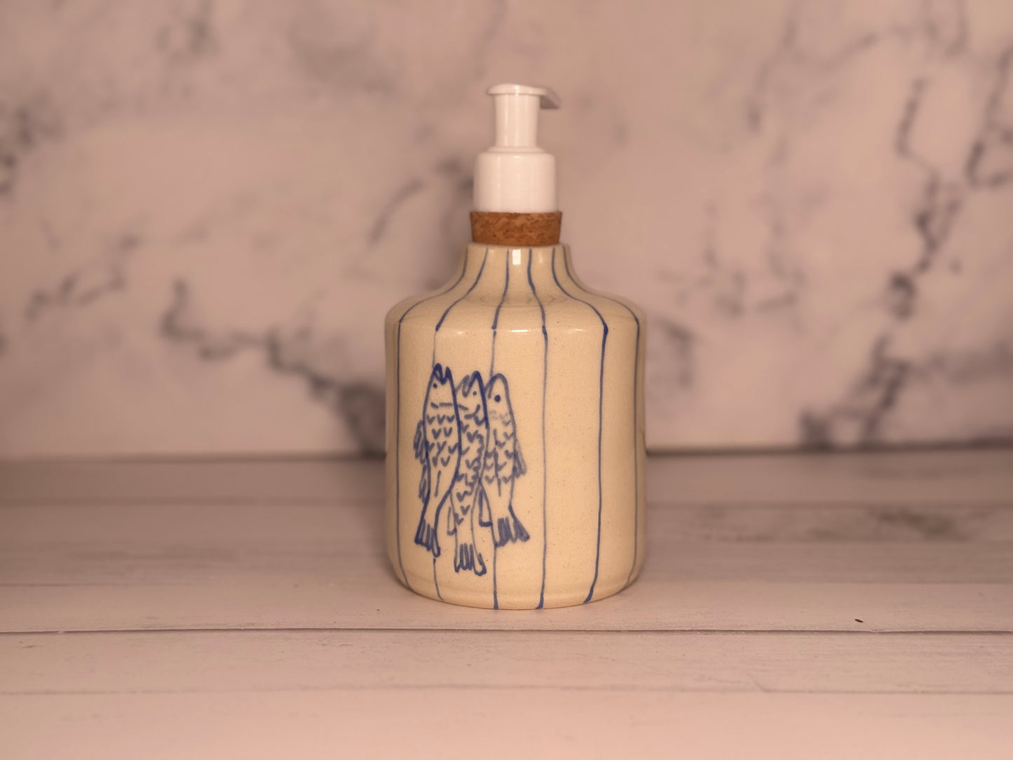 Fish Striped Soap Pump