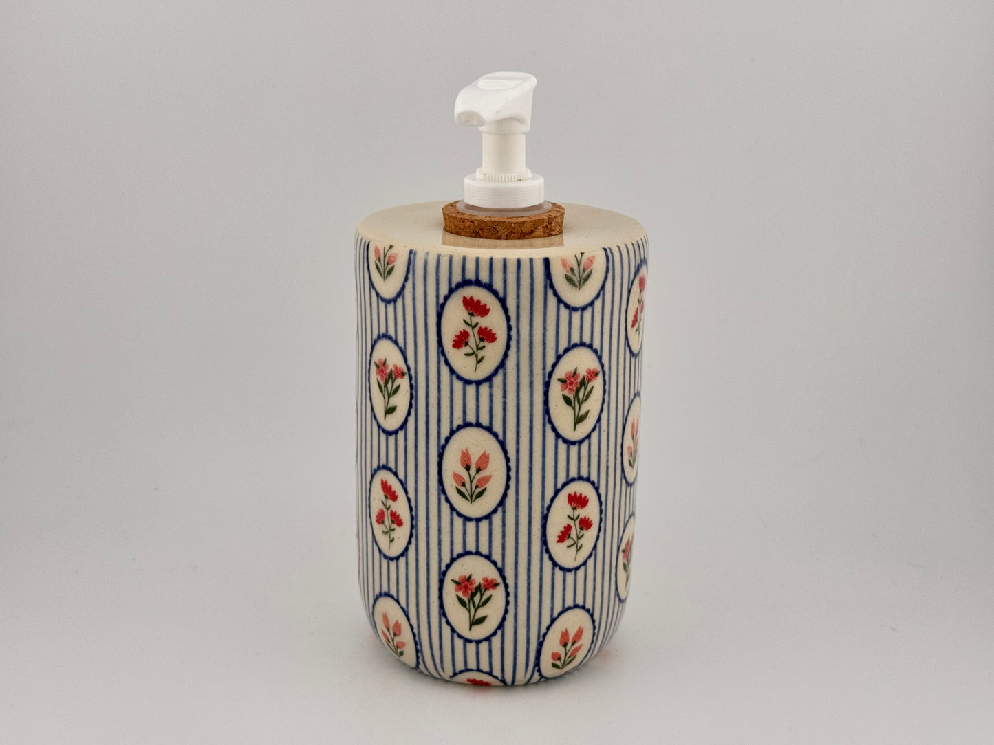 Botanical Striped Soap Pump