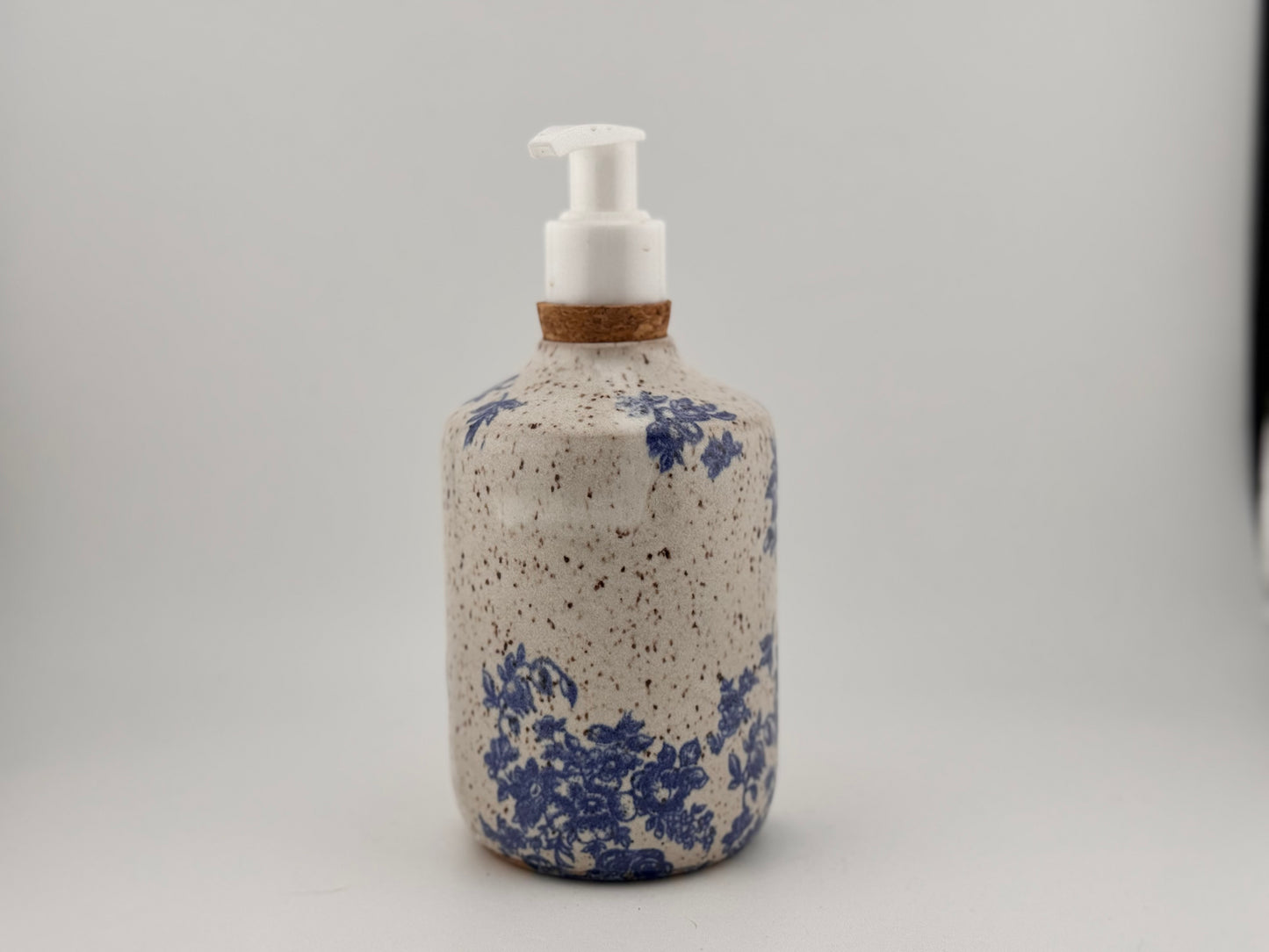 Blue Floral Soap Pump