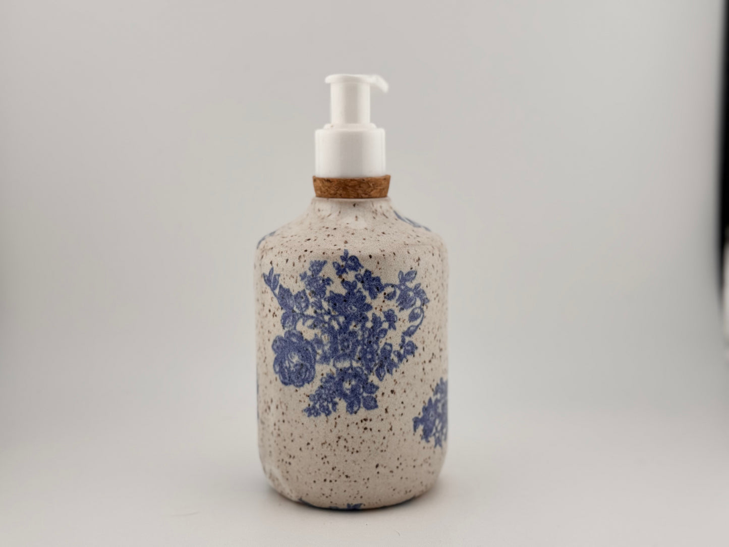 Blue Floral Soap Pump