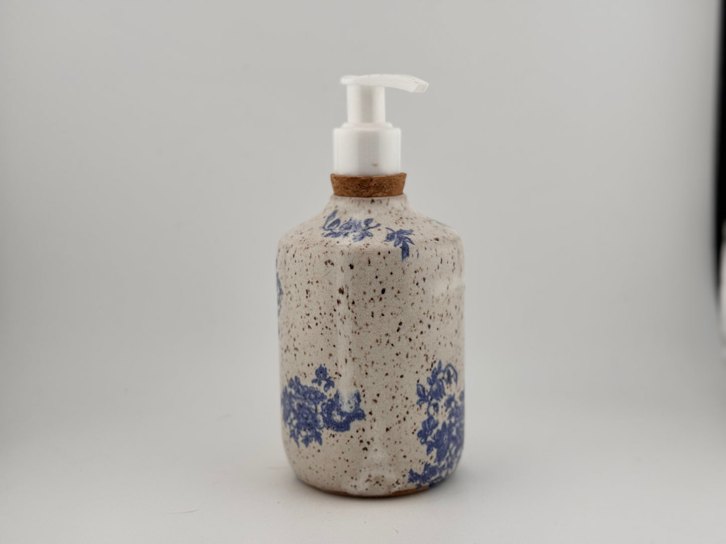 Blue Floral Soap Pump