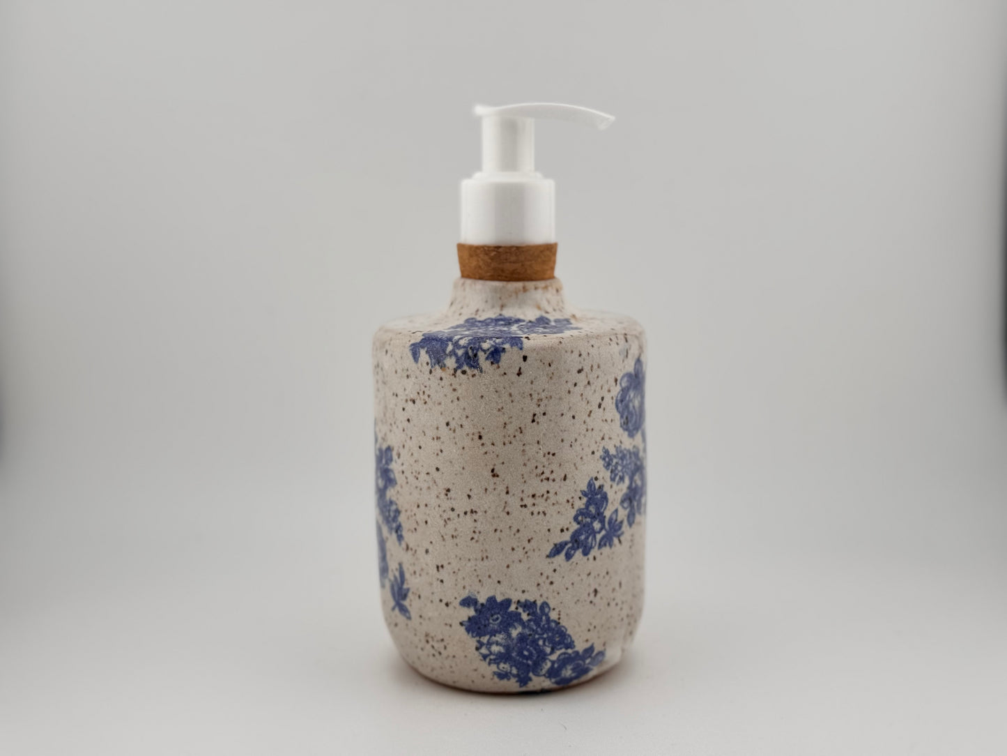 Blue Floral Soap Pump