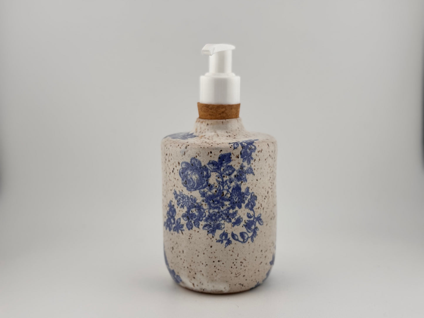 Blue Floral Soap Pump
