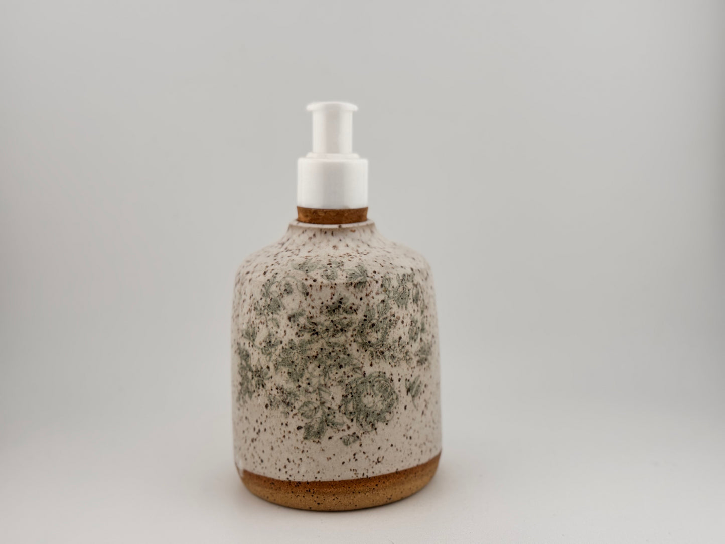 Green Floral Soap Pump