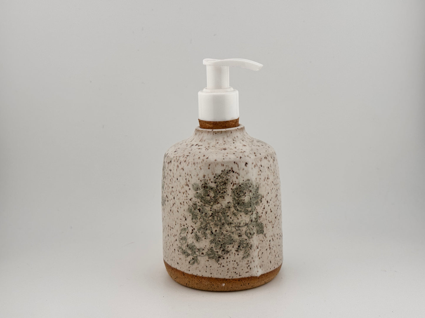 Green Floral Soap Pump